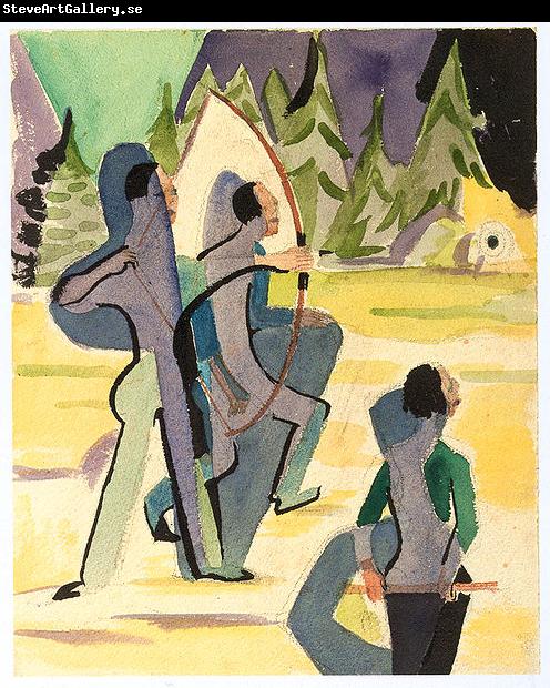 Ernst Ludwig Kirchner Archer - Watercolour